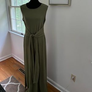 SHEIN Maxi Army Green Dress